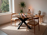 Mesa de comedor circular Camelia Milling - Woodabu