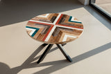 Mesa de comedor circular Camelia Milling - Woodabu