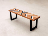 Rustic Wave Bench - Woodabu